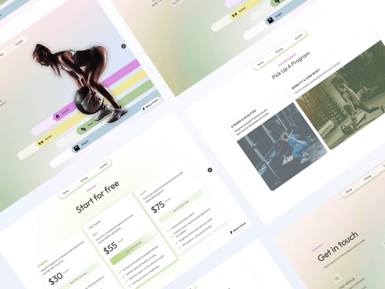 Feminine, elegant websites, landing pages built for coaching, and creative brands HTML/CSS / Framer / Kajabi