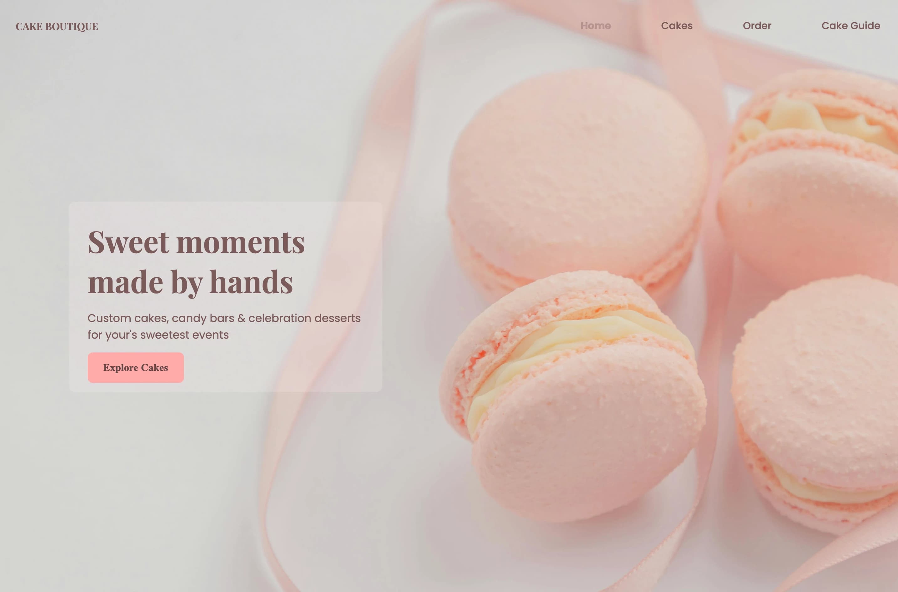 Bakery / Cake Artist — Website Template — website preview 1