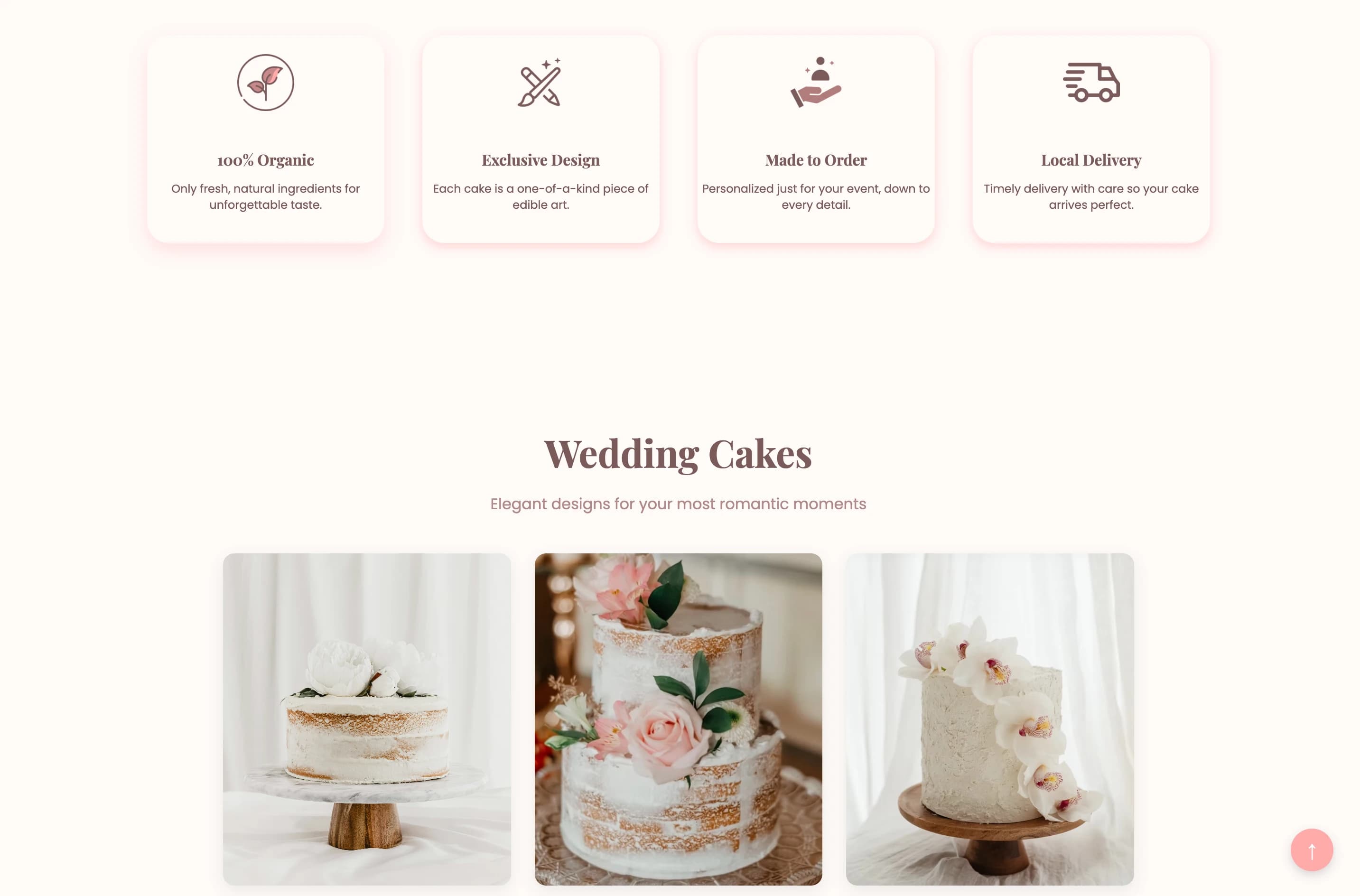 Bakery / Cake Artist — Website Template — website preview 2