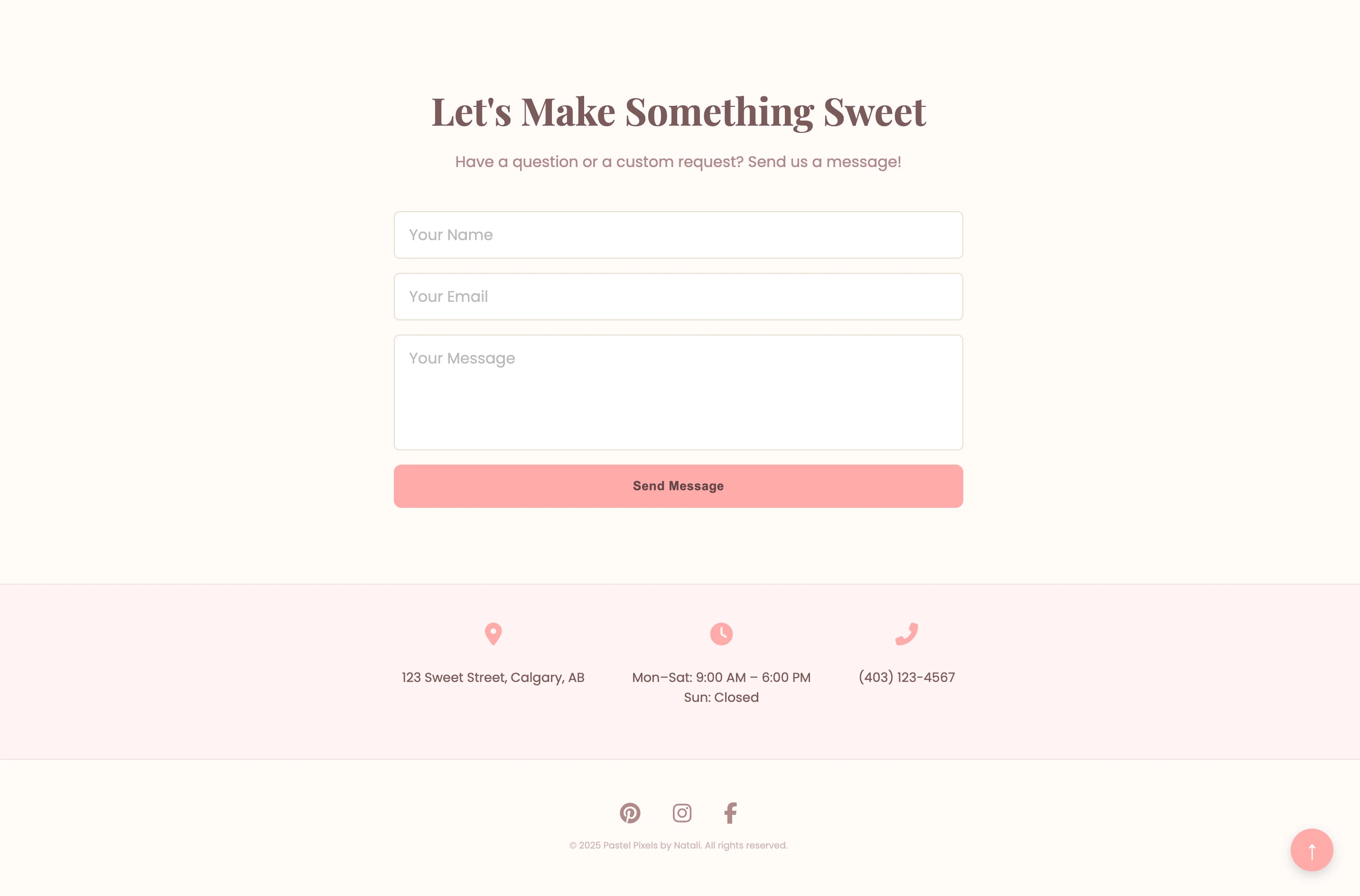 Bakery / Cake Artist — Website Template — website preview 3