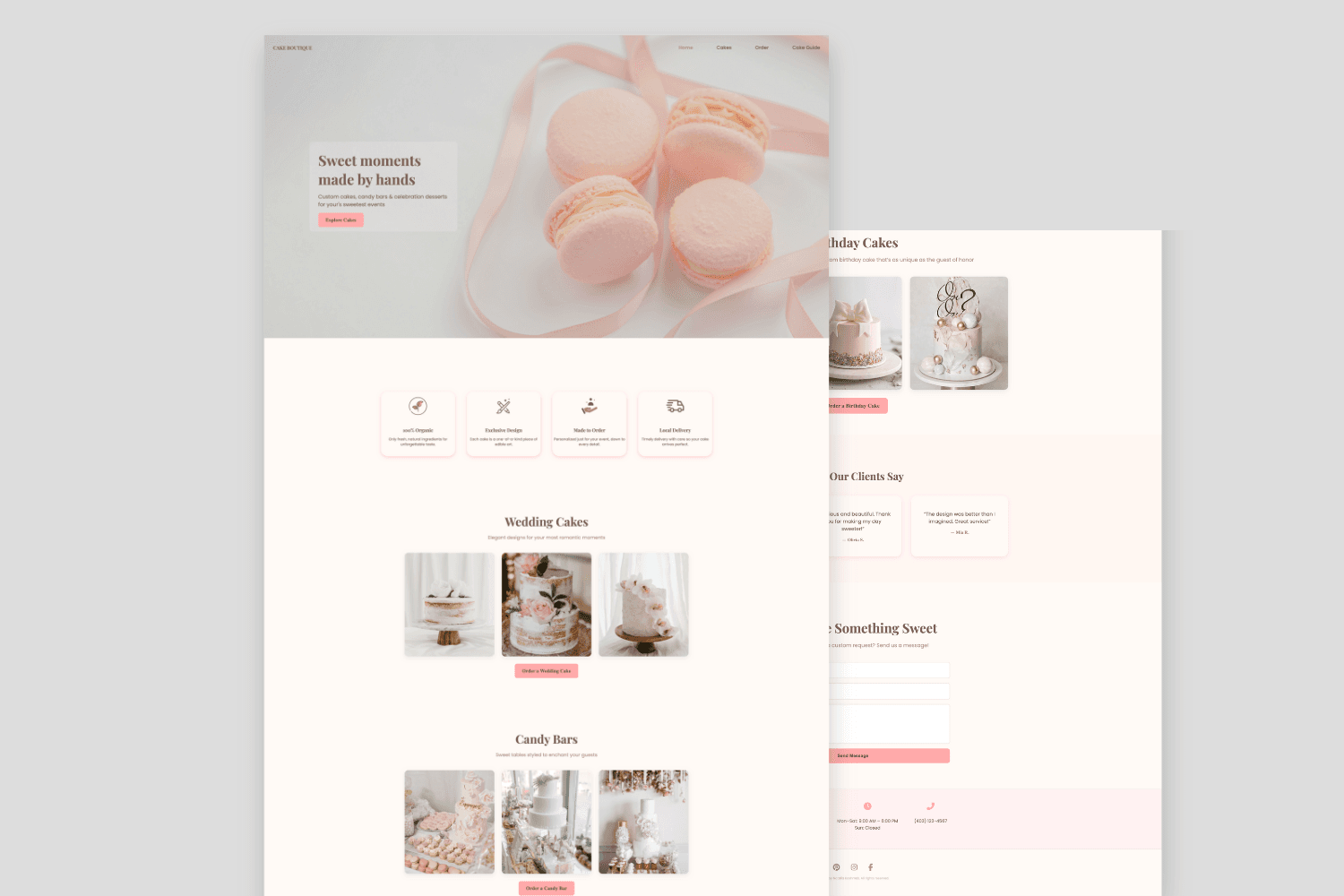 Bakery / Cake Artist — Website Template