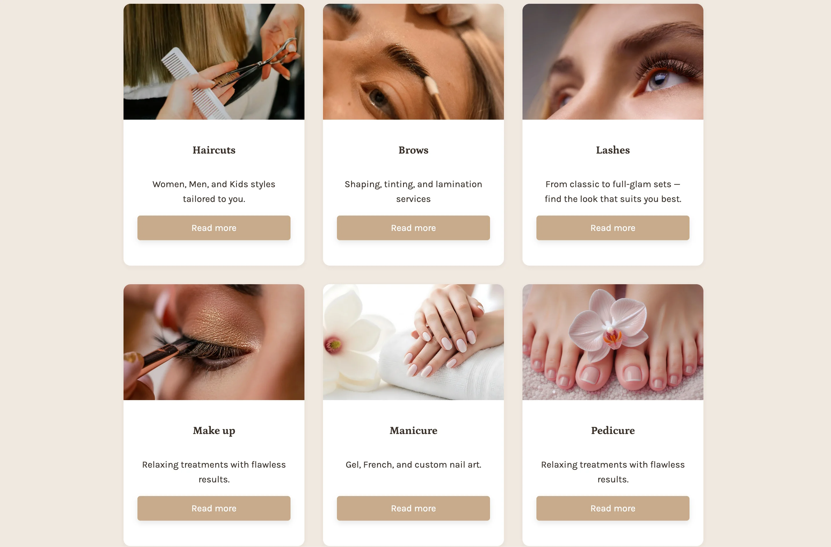 Beauty Salon — Website Template — website preview 2