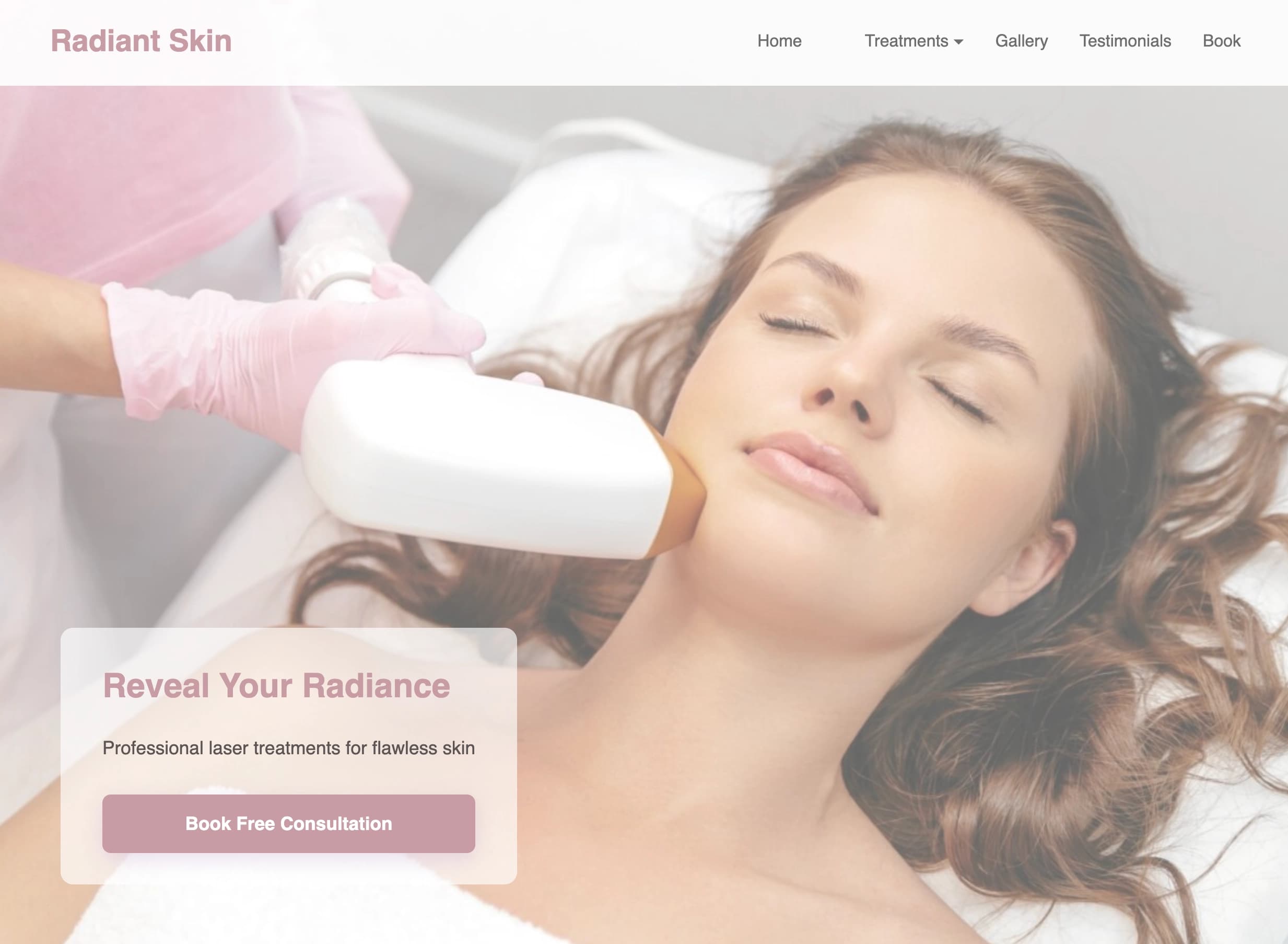 Laser Treatment — Website Template — website preview 1