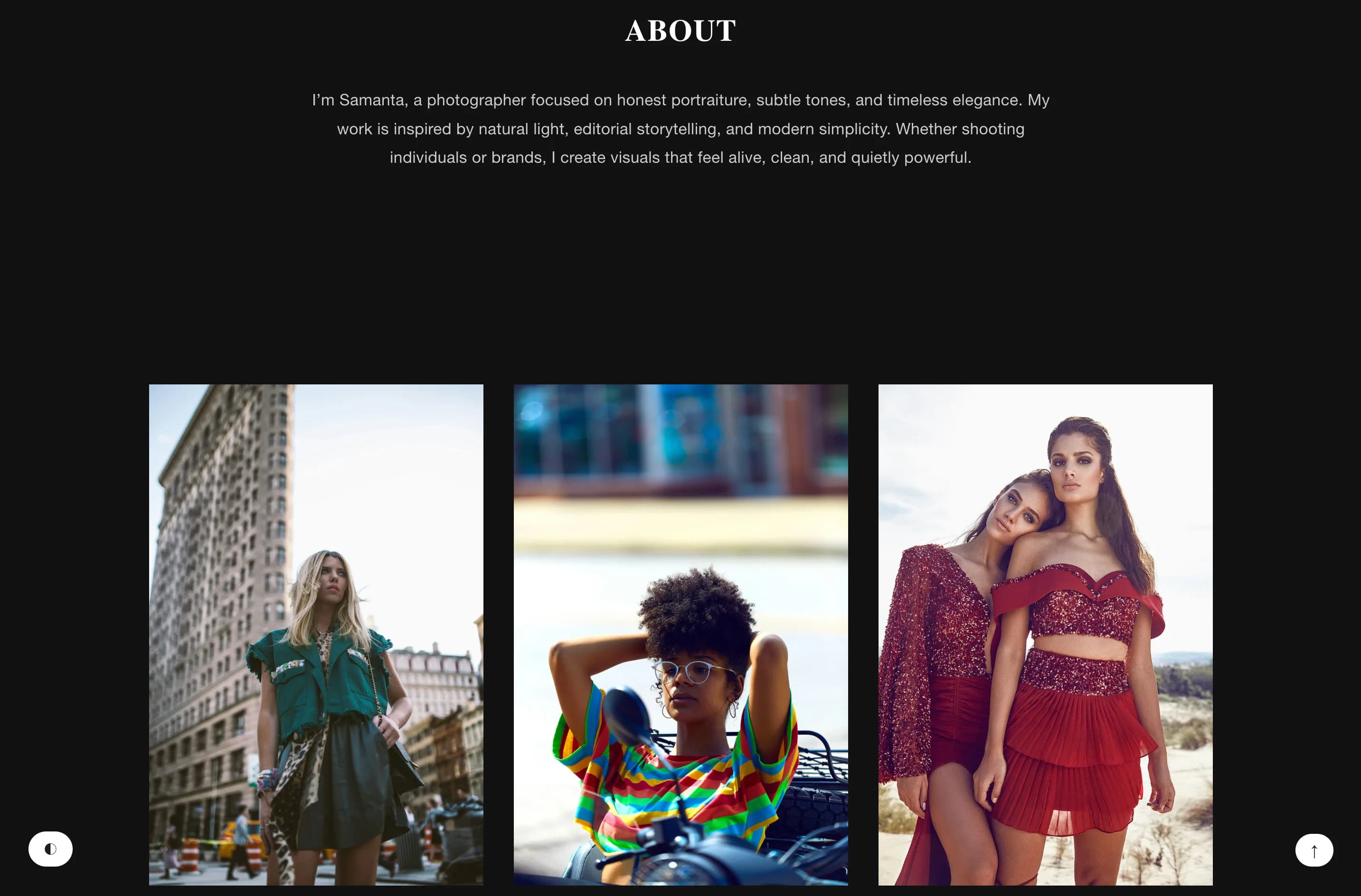 Photographer — Website Template — website preview 2